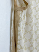Load image into Gallery viewer, Vintage Sleeveless Silk Geometric Print Top with Knit Trim
