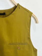 Load image into Gallery viewer, Silk Sleeveless Blouse with Draped Back
