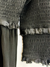 Load image into Gallery viewer, Pascal Cold Shoulder Shirred Long Sleeve Blouse (orig. ~$350)
