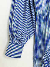 Load image into Gallery viewer, Gingham Long Sleeve Ruffled Midi Dress
