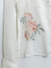 Load image into Gallery viewer, Silk Floral Embroidered Long Sleeve Button Up Shirt
