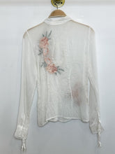 Load image into Gallery viewer, Silk Floral Embroidered Long Sleeve Button Up Shirt

