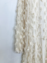 Load image into Gallery viewer, Silk Blend Tassled Mesh Long Sleeve Dress
