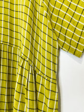 Load image into Gallery viewer, Plaid Cotton Short Sleeve Midi Dress

