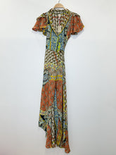 Load image into Gallery viewer, Multi Floral Print Short Sleeve Wrap Maxi Dress (NWT)
