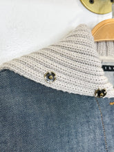 Load image into Gallery viewer, Denim Jacket with Sweater Collar + Cuffs
