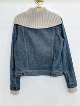 Load image into Gallery viewer, Denim Jacket with Sweater Collar + Cuffs
