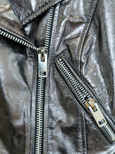Load image into Gallery viewer, Metallic Leather Moto Jacket
