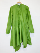 Load image into Gallery viewer, Long Sleeve Shirt Dress with Removable Back Ruffle
