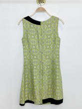 Load image into Gallery viewer, Floral Sleeveless Shift Dress with Color Block Trim
