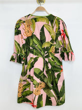 Load image into Gallery viewer, Banana Leaves V-Neck Puff Sleeve Mini Dress (orig. $220)
