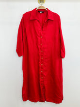 Load image into Gallery viewer, Linen Half Sleeve Shirt Dress (orig. ~$500)
