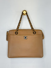 Load image into Gallery viewer, Coco Mark with CC Logo Chain Handle Small Lambskin Tote

