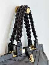 Load image into Gallery viewer, Chevron Caroline Leather Frame Bag with Braided Handles
