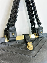 Load image into Gallery viewer, Chevron Caroline Leather Frame Bag with Braided Handles
