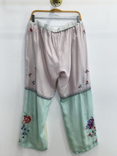 Load image into Gallery viewer, Embroidered Pastel Color Block Wide Leg Pants
