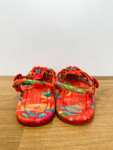 Load image into Gallery viewer, Tropical Tube Strap Sandals with Beaded Fringe (NEW, orig. $230)
