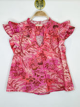 Load image into Gallery viewer, Lei Floral Cotton Flutter Sleeve Top (orig. $245)
