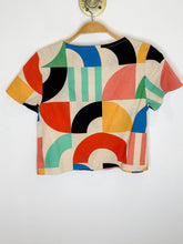 Load image into Gallery viewer, Frankie Abstract Print Short Sleeve Boxy Top (orig. $135)

