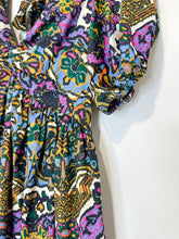 Load image into Gallery viewer, Evita Mosaic Print Puff Sleeve Midi Dress (orig. $298)
