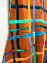 Load image into Gallery viewer, Plaid Cotton Cap Sleeve Midi Dress
