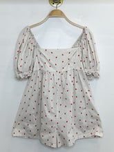 Load image into Gallery viewer, Short Puff Sleeve Strawberry Print Romper (orig. $199)
