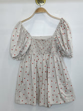Load image into Gallery viewer, Short Puff Sleeve Strawberry Print Romper (orig. $199)
