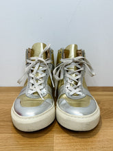 Load image into Gallery viewer, Metallic Leather High Tops
