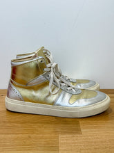 Load image into Gallery viewer, Metallic Leather High Tops
