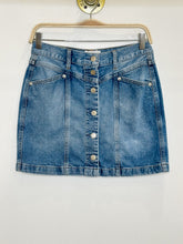 Load image into Gallery viewer, Button Front Denim Mini Skirt
