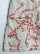 Load image into Gallery viewer, Chain + Shell Print Organic Cotton Mini Skirt (orig. ~$245)

