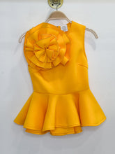 Load image into Gallery viewer, Coco Neoprene Sleeveless Peplum Top with Oversized Flower (orig. $138)
