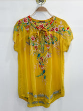 Load image into Gallery viewer, Embroidered Short Sleeve Blouse
