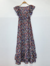 Load image into Gallery viewer, Floral Ruffle Sleeve Tiered Maxi Dress
