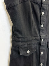 Load image into Gallery viewer, Denim Button Front Fitted Midi Dress (NWT, orig. $298)
