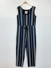 Load image into Gallery viewer, Striped Sleeveless Jumpsuit with Drawstring Waist
