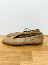 Load image into Gallery viewer, Una Square Toe Flats with Cross Straps (orig. $298)
