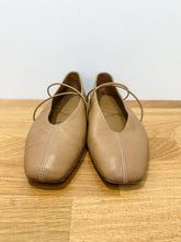 Load image into Gallery viewer, Una Square Toe Flats with Cross Straps (orig. $298)
