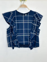 Load image into Gallery viewer, Plaid Flutter Sleeve Cropped Top
