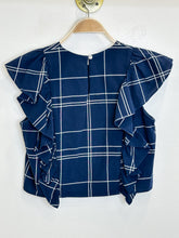 Load image into Gallery viewer, Plaid Flutter Sleeve Cropped Top

