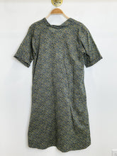 Load image into Gallery viewer, Cotton Short Sleeve Floral Tie Neck Dress (orig. ~$300)
