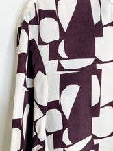 Load image into Gallery viewer, Long Sleeve Geometric Print Half Button Shirt Dress
