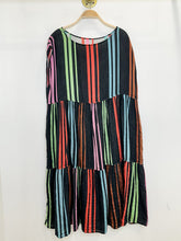 Load image into Gallery viewer, Striped Cotton Reversible Sleeveless Tiered Midi Dress
