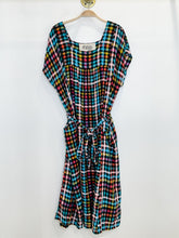 Load image into Gallery viewer, Plaid Cotton Cap Sleeve Midi Dress with Tie Belt
