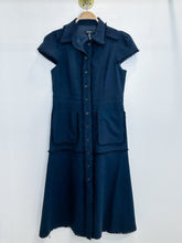 Load image into Gallery viewer, Cotton Blend Fringe Button Front Midi Dress (NWT, orig. $595)
