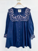 Load image into Gallery viewer, Embroidered Oversized Collar Long Sleeve Button Up Shirt
