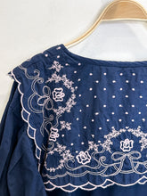 Load image into Gallery viewer, Embroidered Oversized Collar Long Sleeve Button Up Shirt
