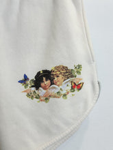 Load image into Gallery viewer, Tuxedo Stripe Cherub Print Sweatshorts (orig. ~$250)
