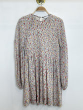 Load image into Gallery viewer, Floral Georgette Long Sleeve Mini Dress with Smocked Top (orig. $295)

