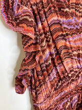 Load image into Gallery viewer, Bendetta Silk Marbled Flutter Sleeve Midi Dress with Peplum (orig. $750)
